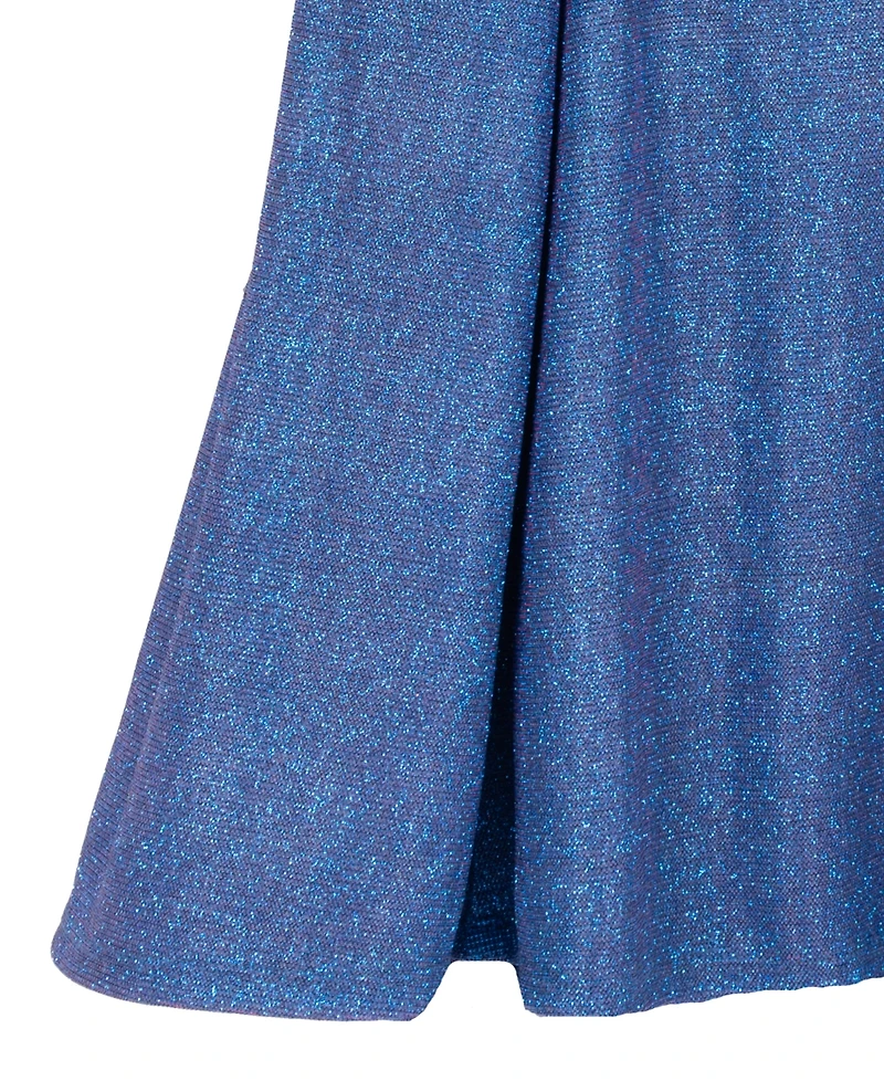 Rare Editions Girls' 7-14 Sherri Shine Tie-Back Skater Dress