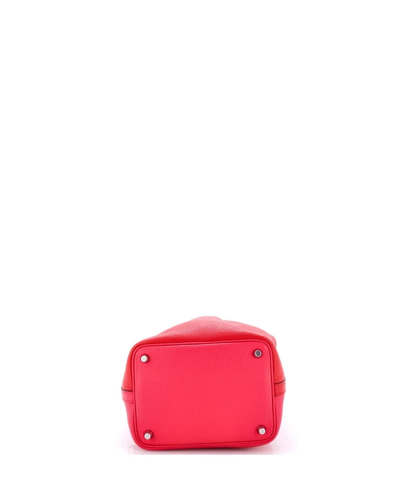 Pre-Owned HERMES Pm Picotin Lock Bag Tricolor Clemence