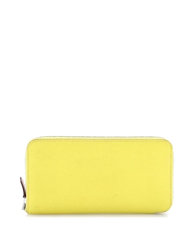 Pre-Owned HERMES Long Azap Zip Around Wallet Silk'in Epsom