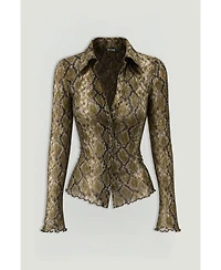 Nocturne Women's Snake Print Shirt