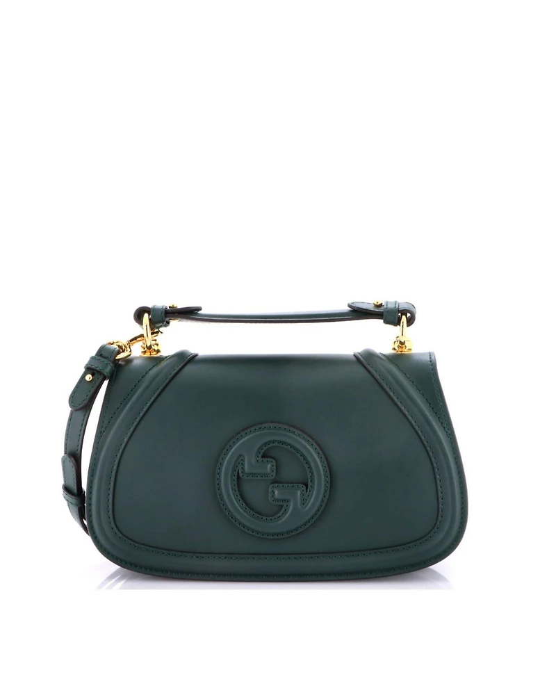 Pre-Owned Gucci Medium Blondie Nm Top Handle Bag Canvas with Leather