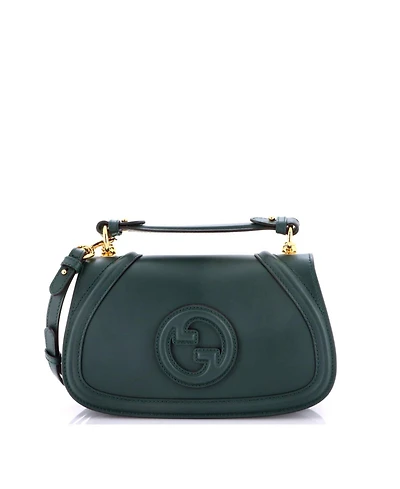 Pre-Owned Gucci Medium Blondie Nm Top Handle Bag Canvas with Leather