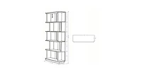 Flynama 31.5 Inch 5-Tier Open Mdf Free Combination Modern Display Bookcase