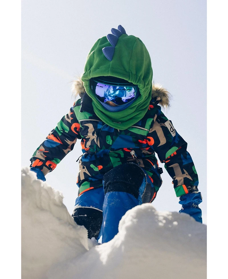 Deux par Deux Toddler Boy (2Y - 4Y) Oversized Dino Polar Balaclava