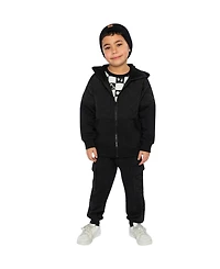 Deux par Toddler Boys (2T-5T) Fleece Bi-Material Sweatpants with Pockets