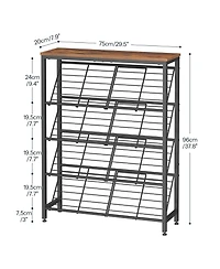 Slickblue 5-Tier Entryway Shoe Rack Organizer for Home Storage