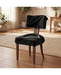 gaomon Dining Chairs Set of 2, Mid Century Modern Upholstered Chairs with Rattan Wood Back, Armless Kitchen Chairs with Wood Legs for Dining Room
