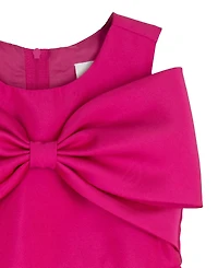 Rare Editions Girls' 2T-6X Mikado Bow Bodice Pleated Dress