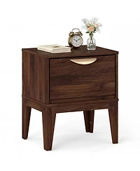 Slickblue Modern Bedroom Nightstand with Drawer and Tapered Feet