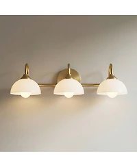 Possini Euro Design Possini Euro Ingrid 22 1/2" Wide Brushed Brass 3-Light Bath Light
