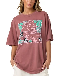 O'Neill Women's Garment-Dyed Graphic Oversized T-Shirt