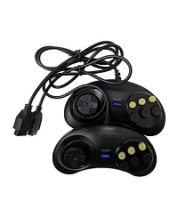 ECHTPeak 2-peaces Game Controller, 6-Button Arcade Pad, Ergonomic Design Game Controller, For Sega Genesis
