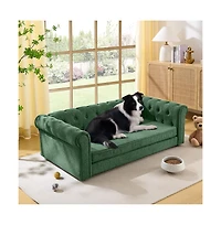 Zeny Elegant Rectangular Pet Bed for Big and Oversized Dogs, Durable Elevated Dog Sofa Bed, Comfortable Dog Sofa, Modern and Fashionable