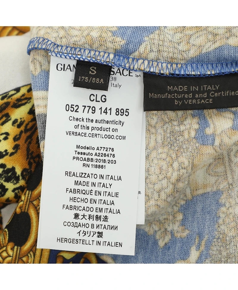 Pre-Owned Versace Women's Baroque Panther Print Jersey T-Shirt