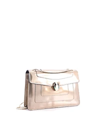 Pre-Owned Bvlgari Medium Serpenti Forever Shoulder Bag Metallic Leather