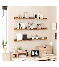 Slickblue Set of 3 Hanging Shelves Wall Mounted Storage Shelves