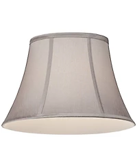 Springcrest Set of 2 Oval Lamp Shades Deep at Bottom 10.5" High Spider Harp Finial
