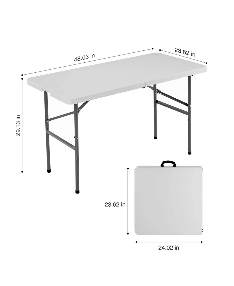 Yiortwo Heavy Duty Folding Table with Handle, Portable Indoor Outdoor Utility