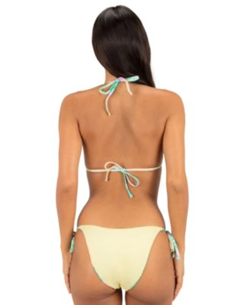 Hurley Womens Tie Back V Neck Bikini Top Skimpy Bottom