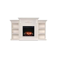 Augusta Home Tennyson Electric Bookcase Fireplace
