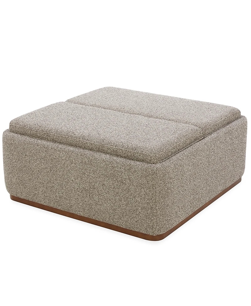Evandro 39" Fabric Square Ottoman with Storage, Macy's Exclusive