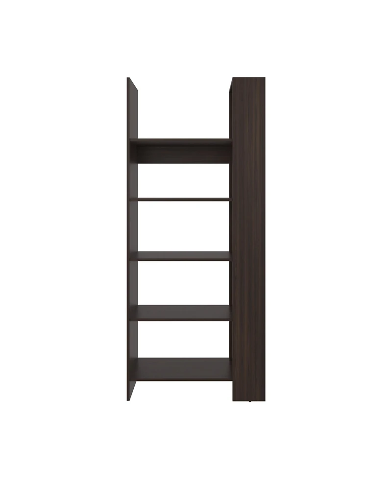 Fm Furniture Doney Park 5-Shelf Open Bookcase, Contemporary Design for Display and Storage