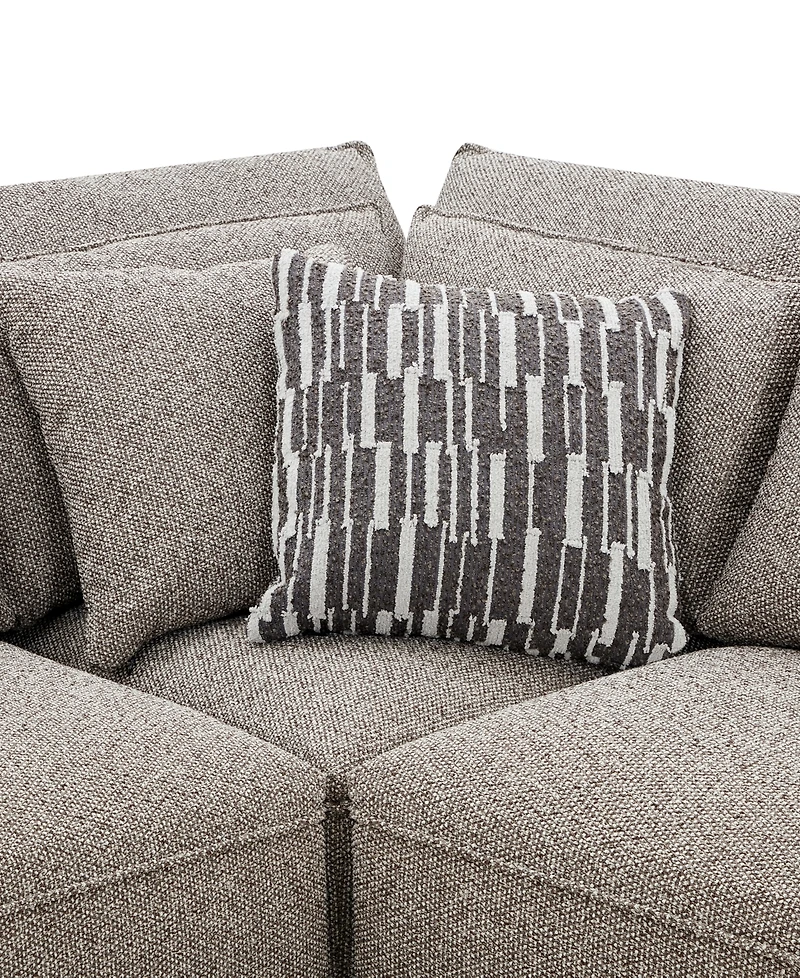 Evandro 7-Piece L-Shaped Sectional Sofa Set (Laf Chair. Raf Chair, 2 Armless Corner, Console), Macy's Exclusive