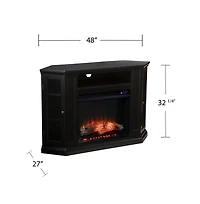 Augusta Home Claremont Electric Corner Touch Screen Fireplace Storage