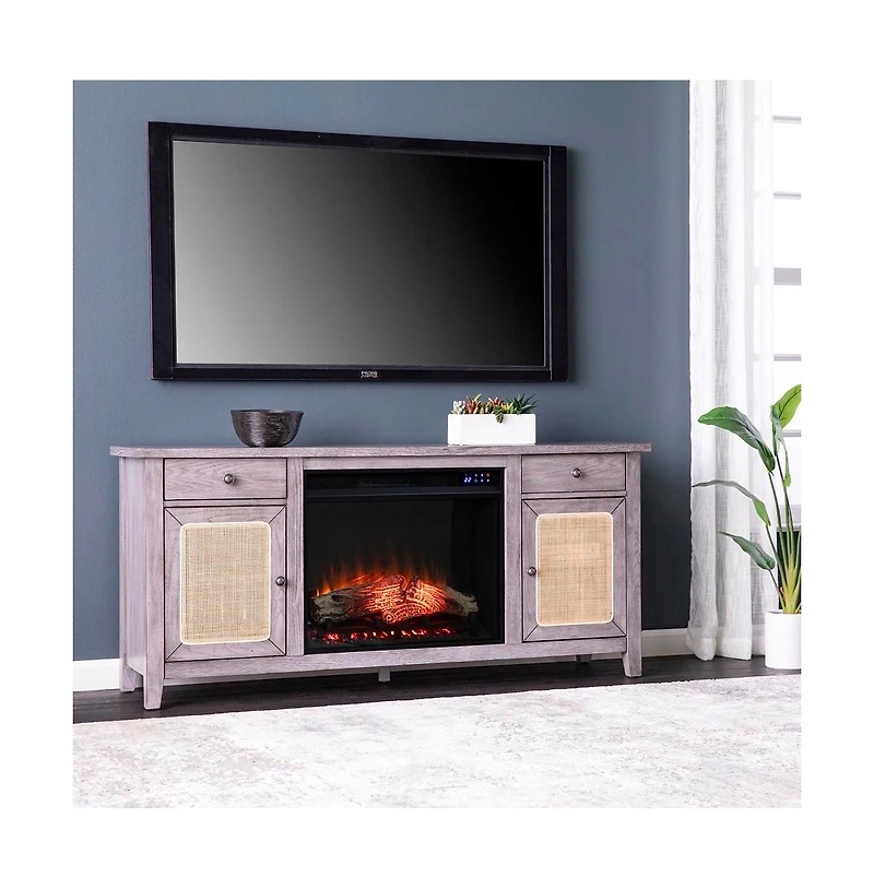Augusta Home Edderton Electric Fireplace with Media Storage