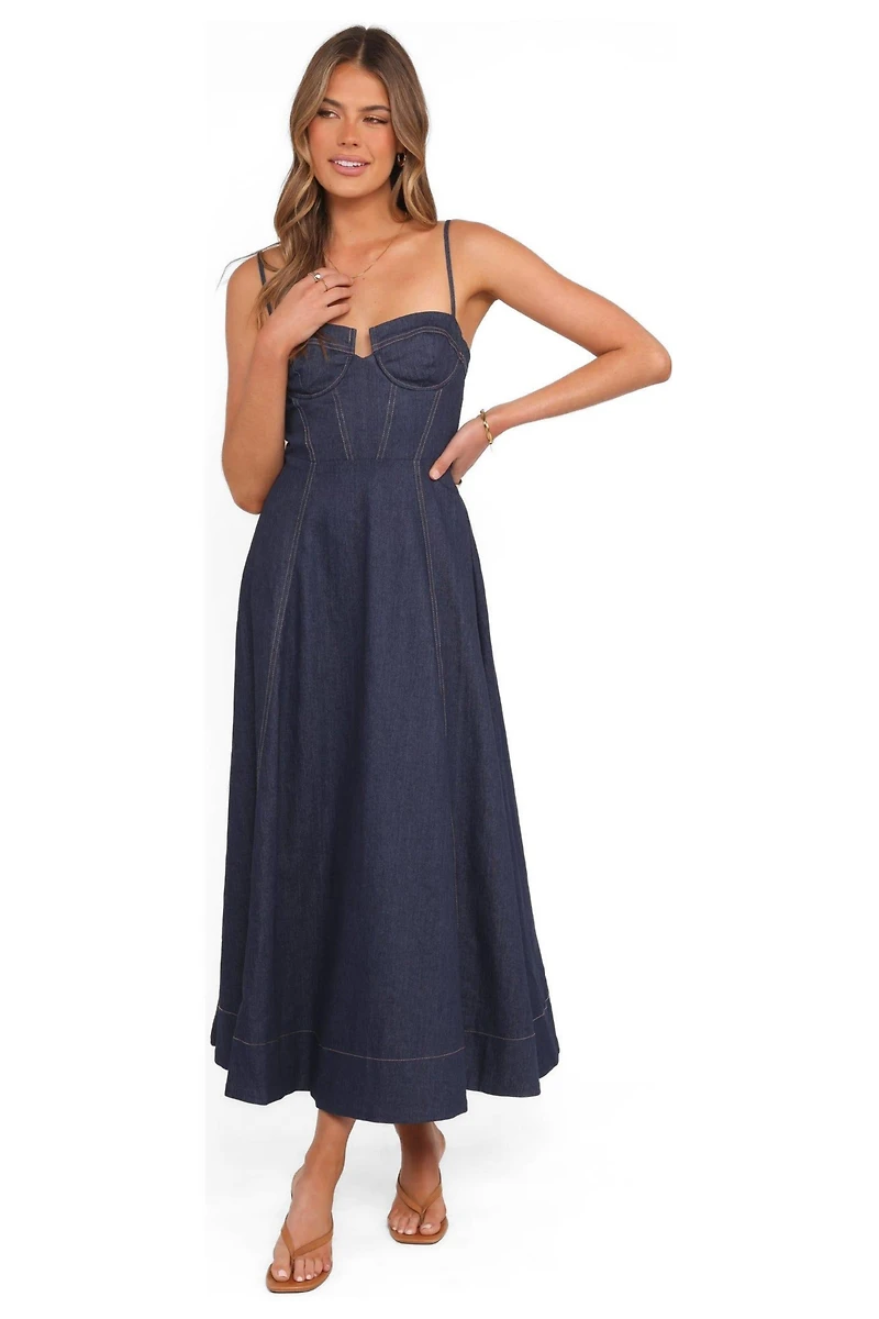 Petal and Pup Women's Marsden Denim Midi Dress
