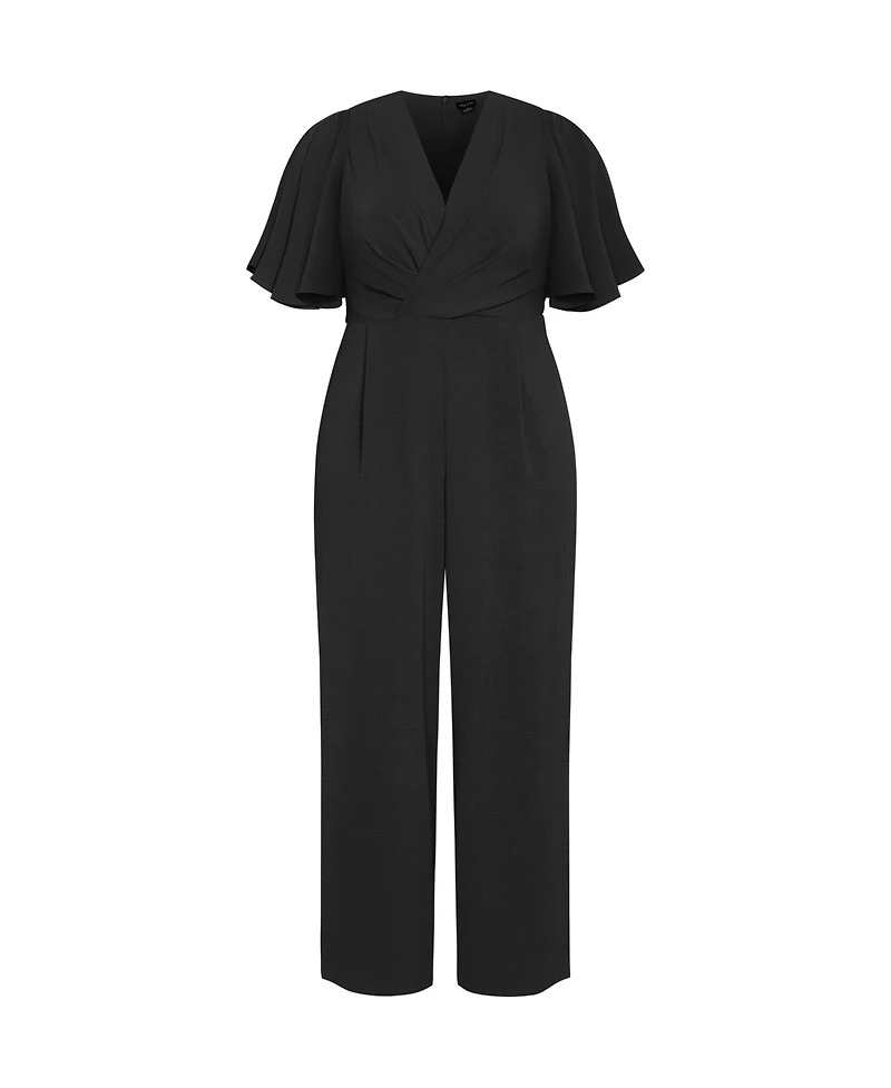 City Chic Women's Braelynn V Neck Jumpsuit
