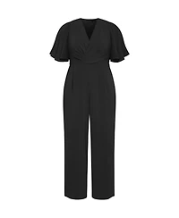 City Chic Women's Braelynn V Neck Jumpsuit