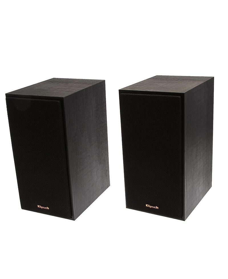 Klipsch Reference R-41M Bookshelf Home Speakers, Black Textured Wood Grain Vinyl, Pair