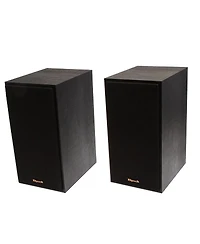 Klipsch Reference R-41M Bookshelf Home Speakers, Black Textured Wood Grain Vinyl, Pair