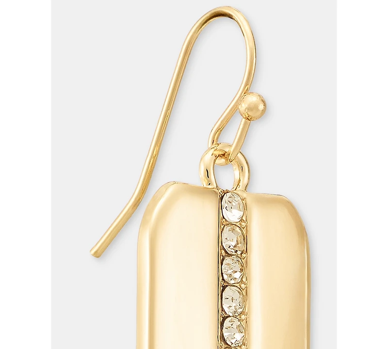 I.n.c. International Concepts Pave Dog Tag Drop Earrings, Macy's Exclusive