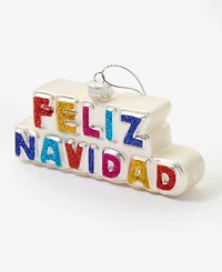 Holiday Lane Feliz Navidad Word Plate Ornament, Macy's Exclusive