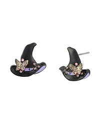 Betsey Johnson Faux-Stone Halloween Witchy Stud Earrings