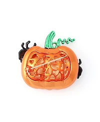 Betsey Johnson Orange Halloween Pumpkin Jack-o-Lantern Brooch