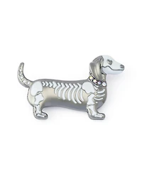 Betsey Johnson Faux-Stone Halloween Skeleton Dachshund Brooch