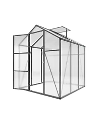 Streamdale Furniture Gain height windproof aluminum greenhouse Polycarbonate Greenhouse Raised Base