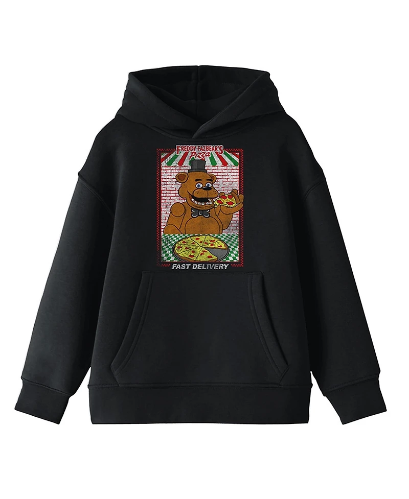 Five Nights At Freddy'S Boys Bioworld Fazbear's Pizza Fast Delivery! Youth Black