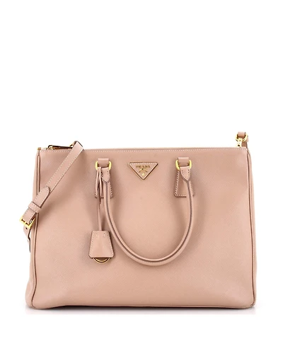 Pre-Owned Prada Galleria Double Zip Tote Saffiano Leather
