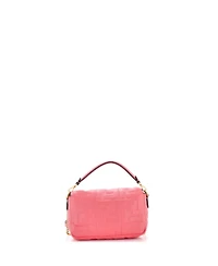 Pre-Owned Fendi Mini Baguette Nm Bag Zucca Embossed Leather