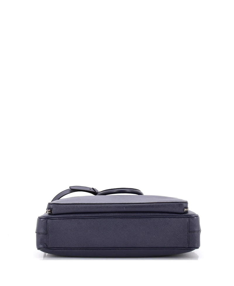 Pre-Owned Prada Convertible Travel Briefcase Saffiano Leather