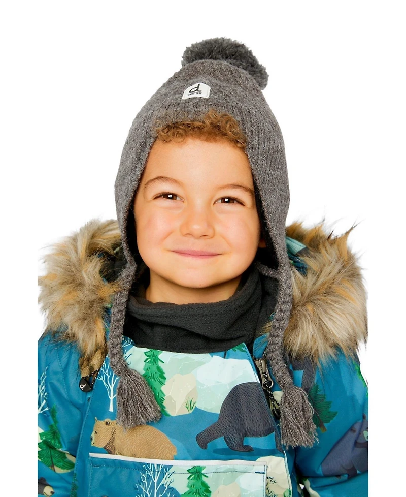 Deux par Deux Toddler Unisex 2-4 Winter Peruvian Knit Hat with Pompom Cool