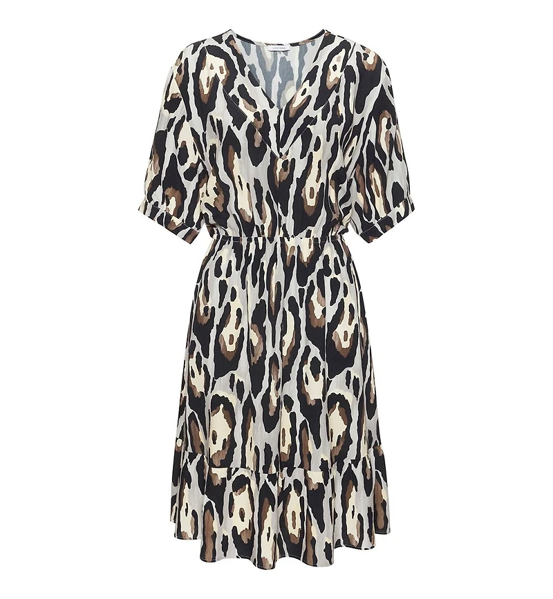 Lascana Women's Animal Print Short Sleeve Dress