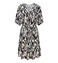 Lascana Women's Animal Print Short Sleeve Dress