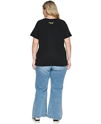 Karl Lagerfeld Paris Plus Crewneck Whimsy Frames Logo T-Shirt