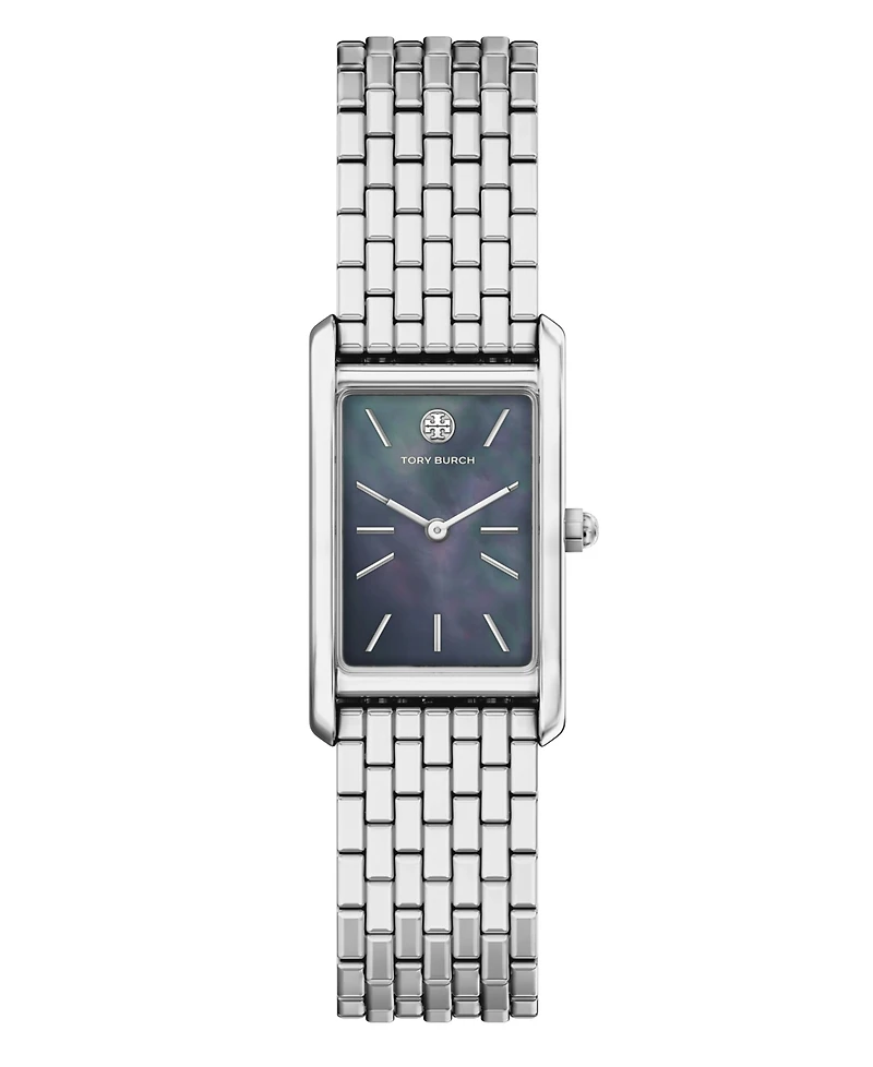 Tory Burch Women's Slim Eleanor Silver Stainless Steel Bracelet Watch 20mm