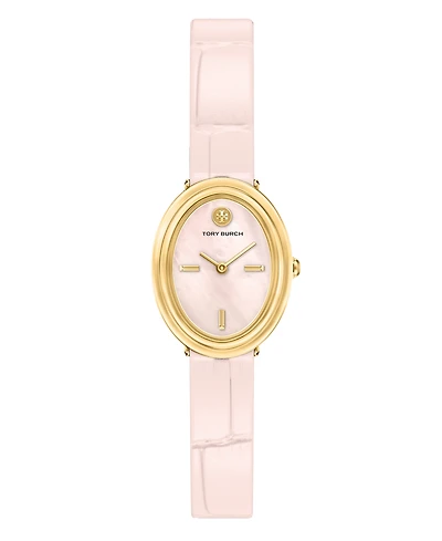 Tory Burch Women's Oval Pink Leather Watch 22mm